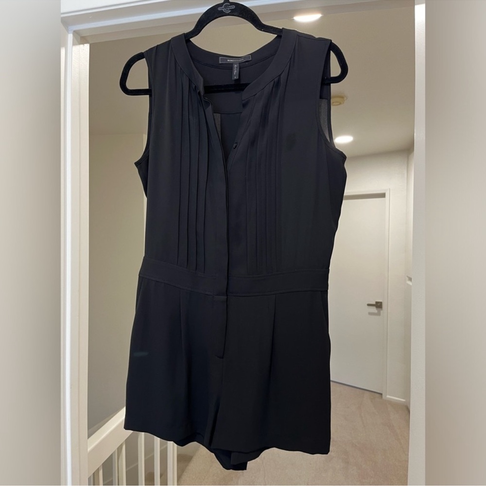 BCBG MaxAzria Shorts Romper, Tank Sleeves, Black